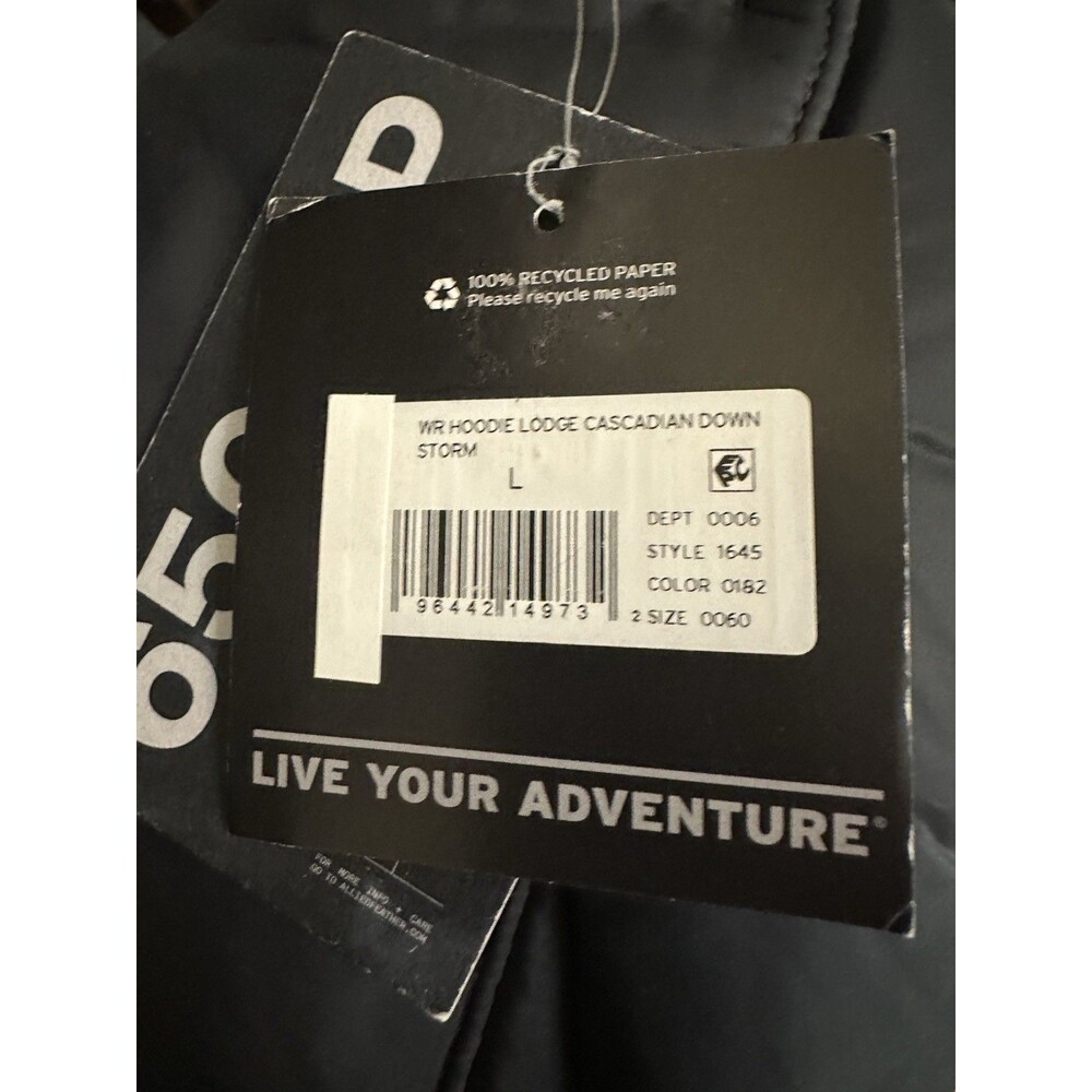 NEW Eddie Bauer Womens Size Large Steel Blue Lodge Cascadian Down Puffer Jacket - Picture 13 of 13